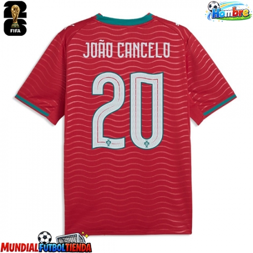 Camiseta Portugal Joao Cancelo #20 Primera Equipación Replica Mundial 2026 mangas cortas